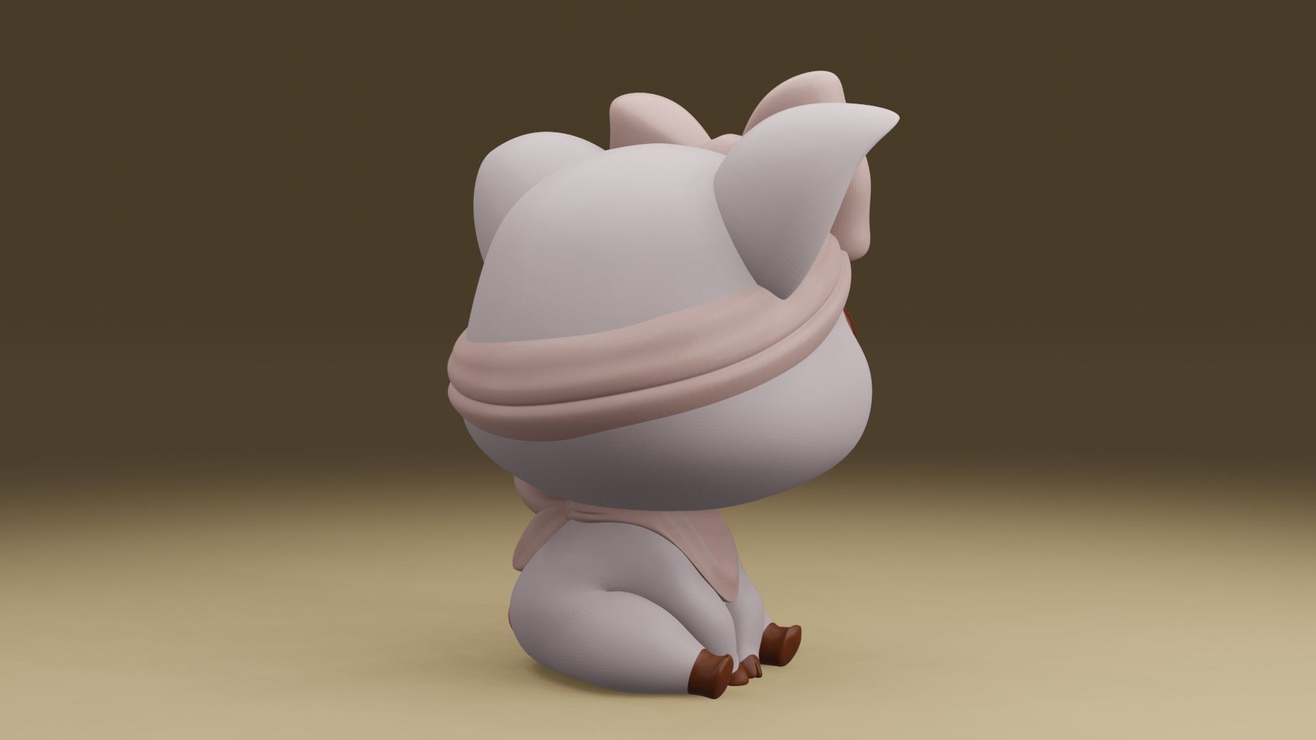 Cute pig 3D print model_10