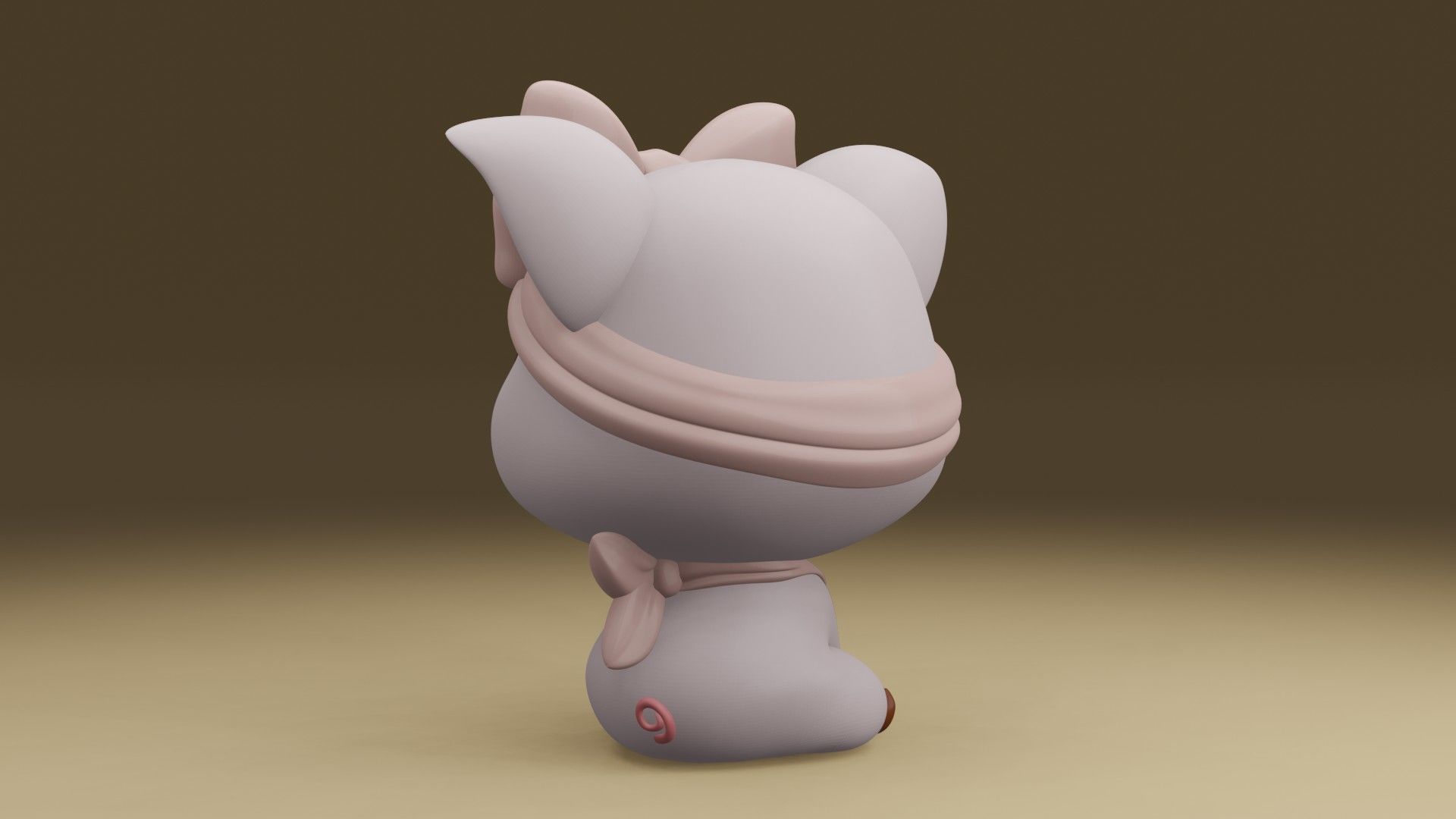 Cute pig 3D print model_11