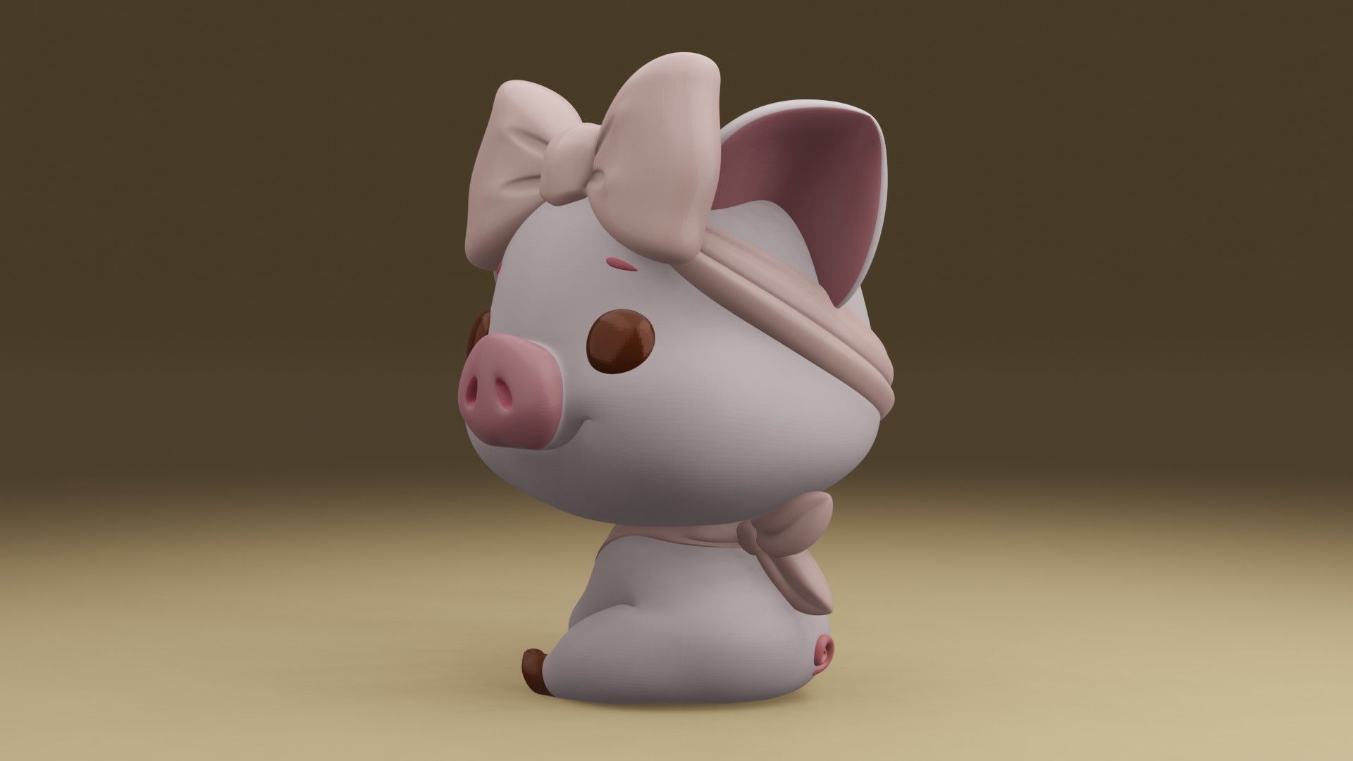Cute pig 3D print model_13