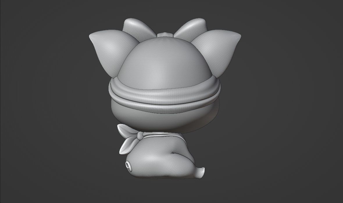 Cute pig 3D print model_4