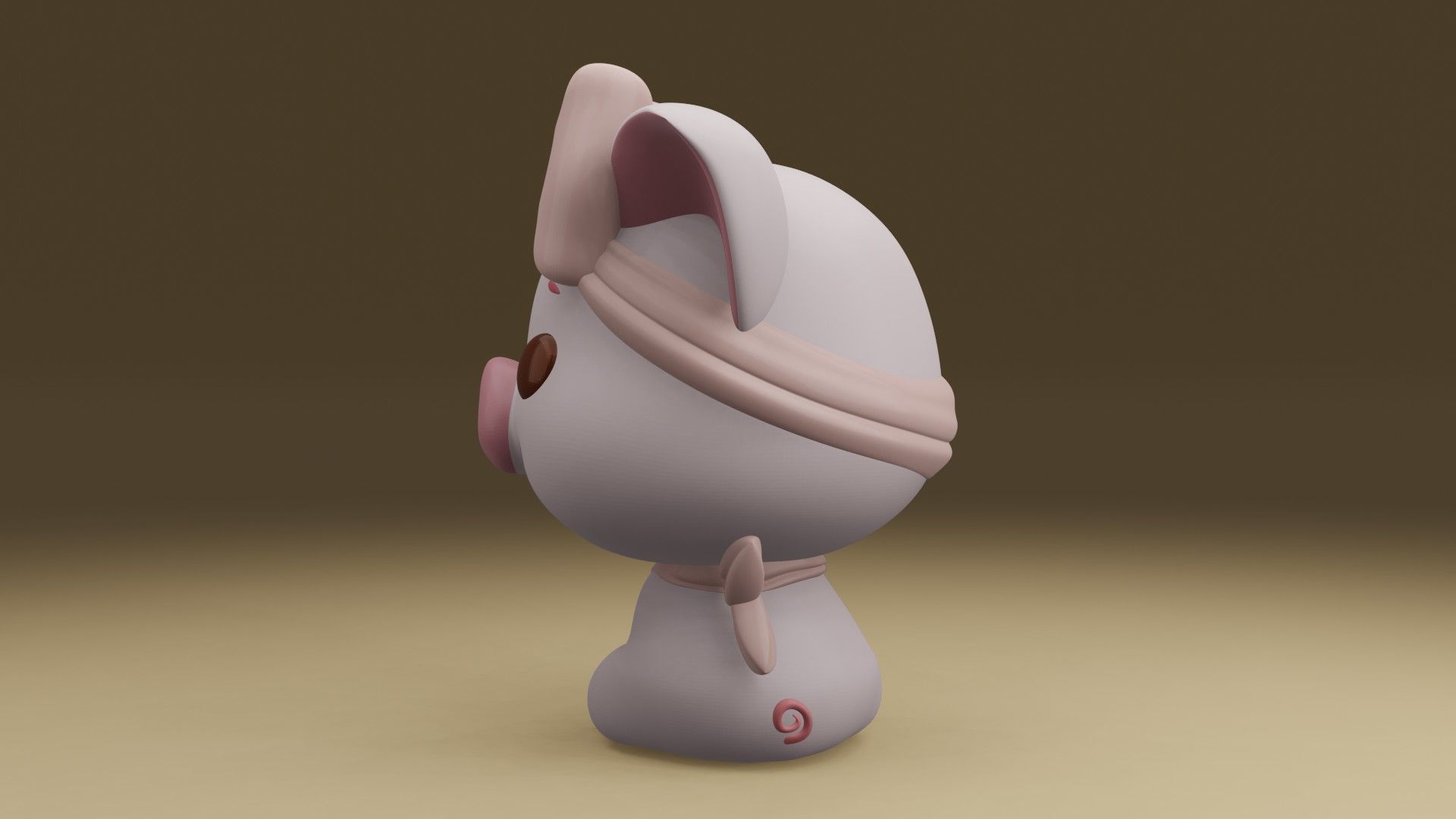 Cute pig 3D print model_12