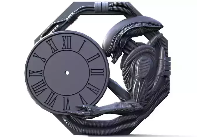 Alien Wall Clock CNC