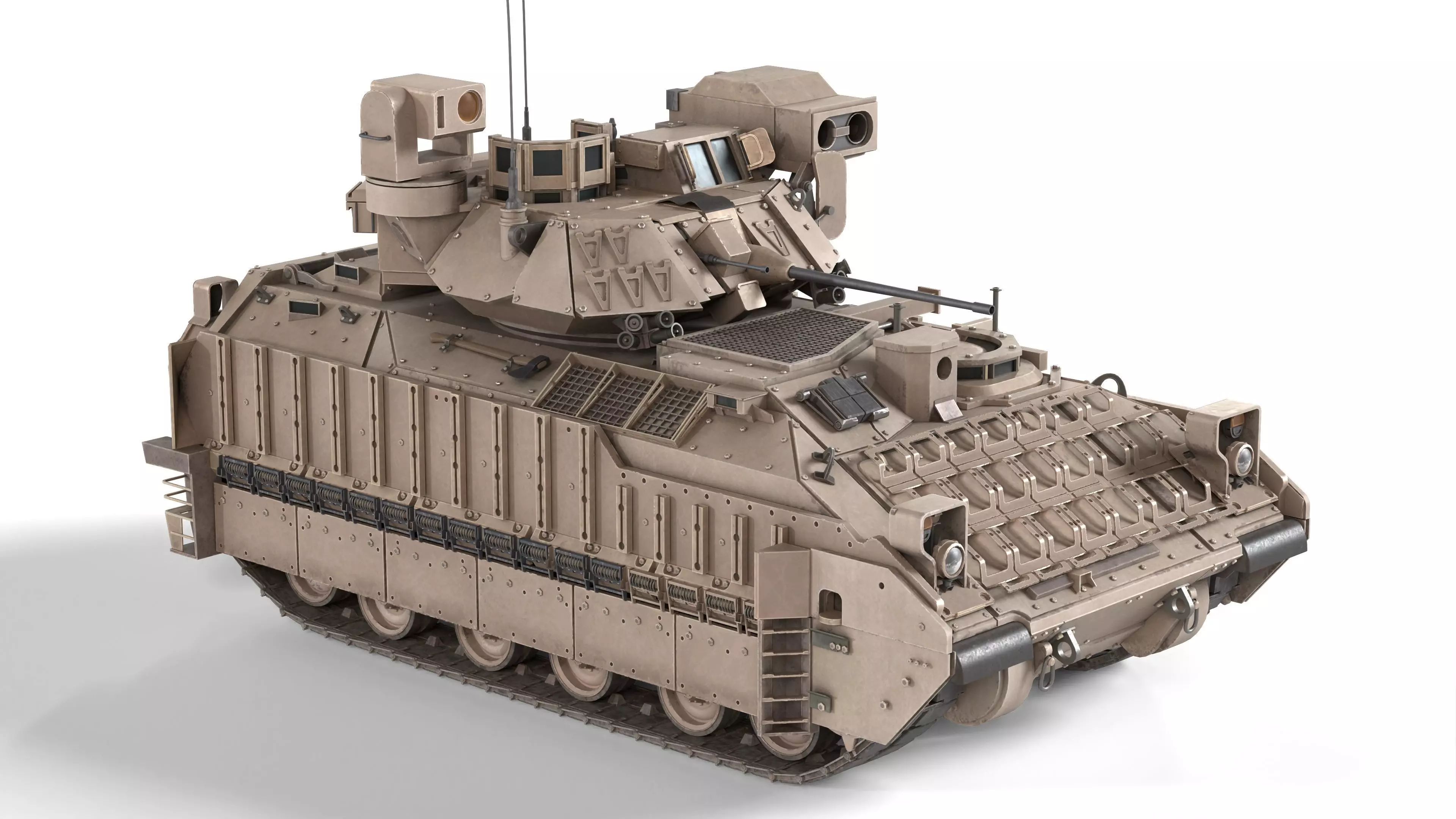 M2A3 Bradley Infantry Fighting Vehicle Low-poly 3D model