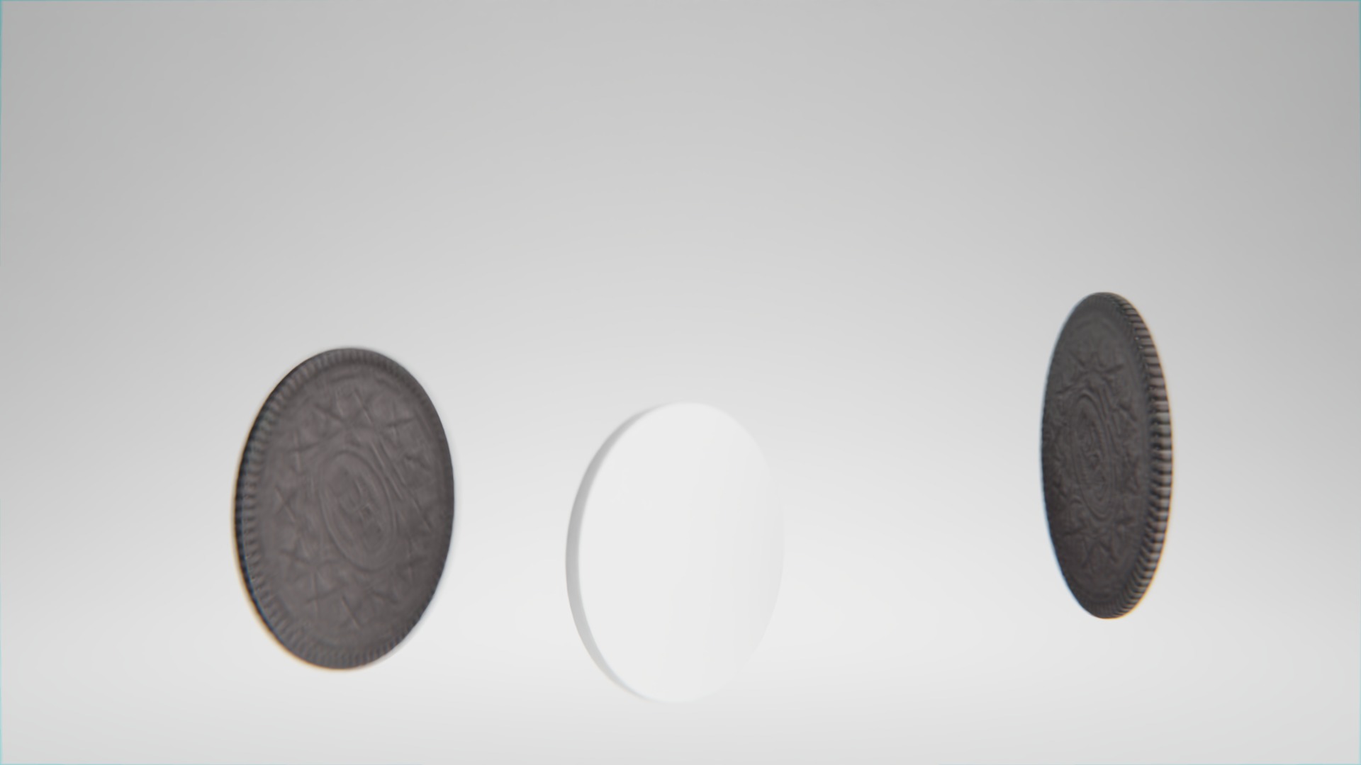 Oreo Biscuits Low-poly 3D model_4