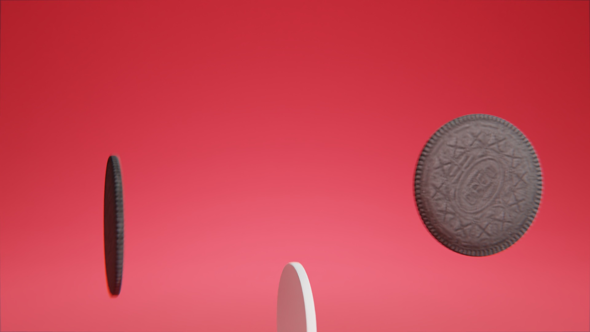 Oreo Biscuits Low-poly 3D model_3