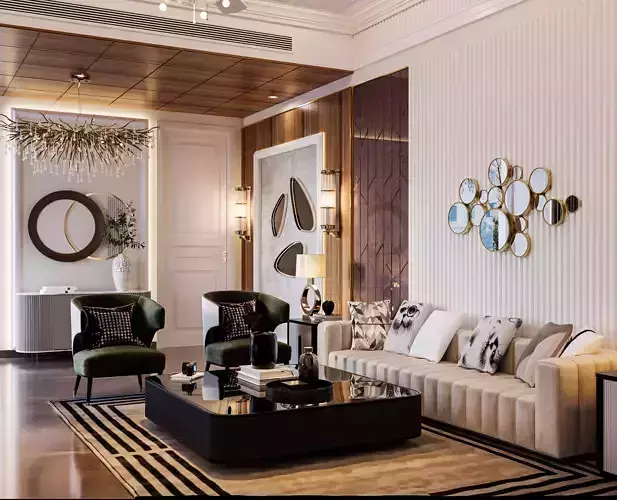 Living area 3D model