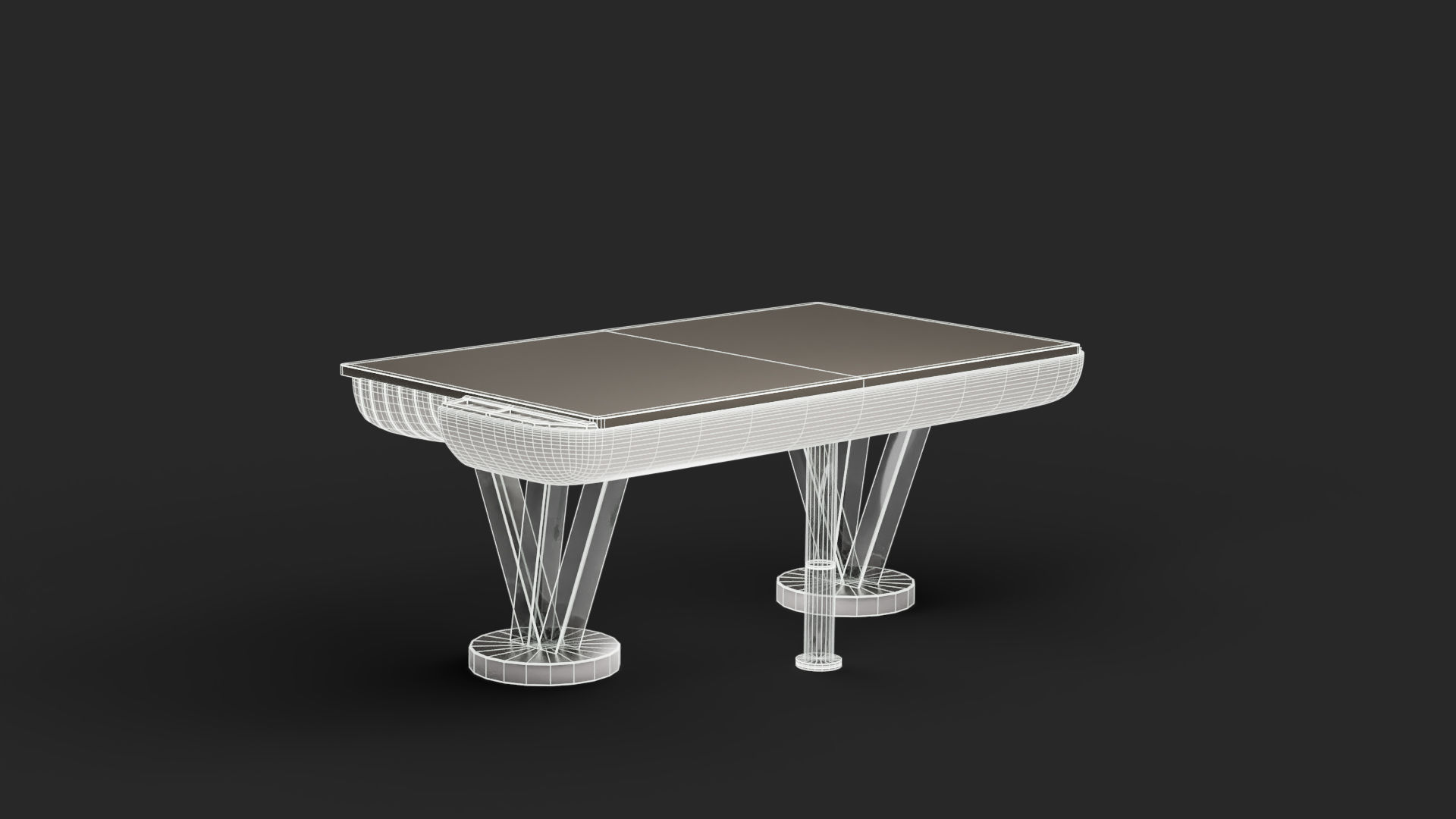 Futuristic Scifi Table Low-poly 3D model_9