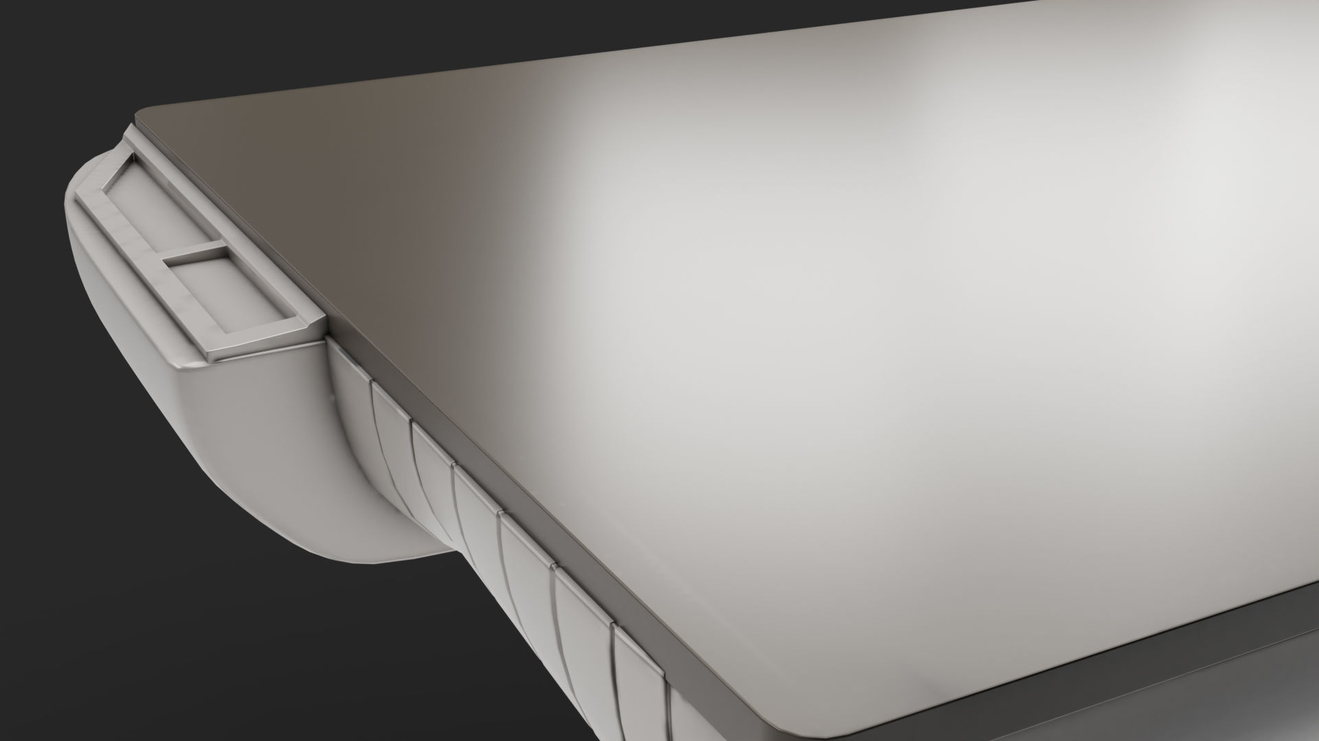Futuristic Scifi Table Low-poly 3D model_3