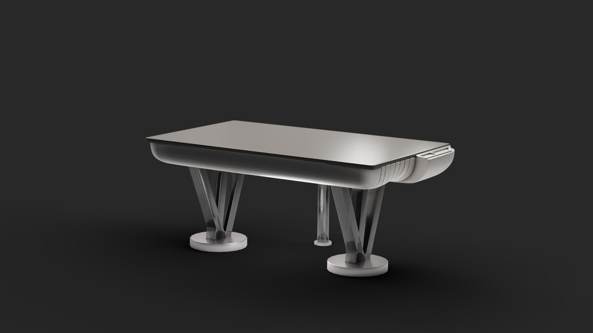 Futuristic Scifi Table Low-poly 3D model_8