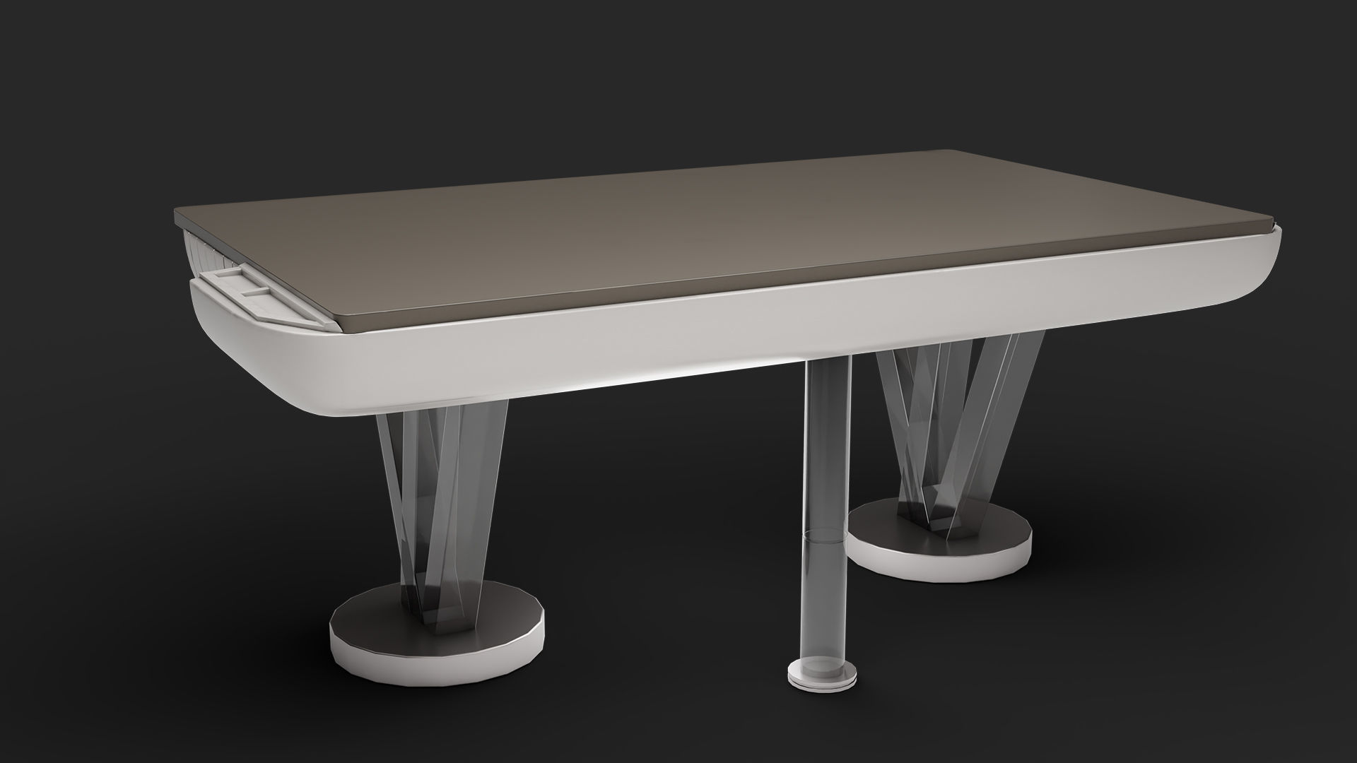 Futuristic Scifi Table Low-poly 3D model_4