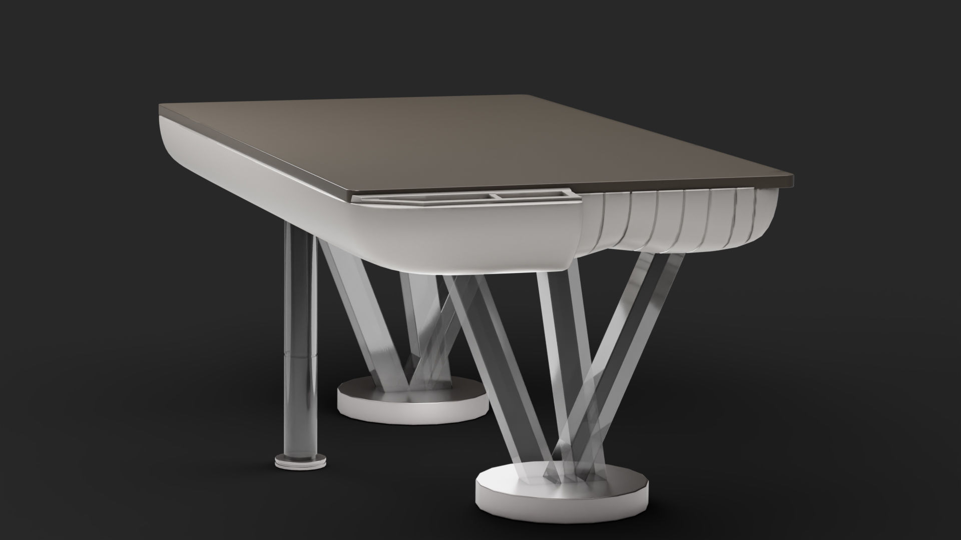 Futuristic Scifi Table Low-poly 3D model_2