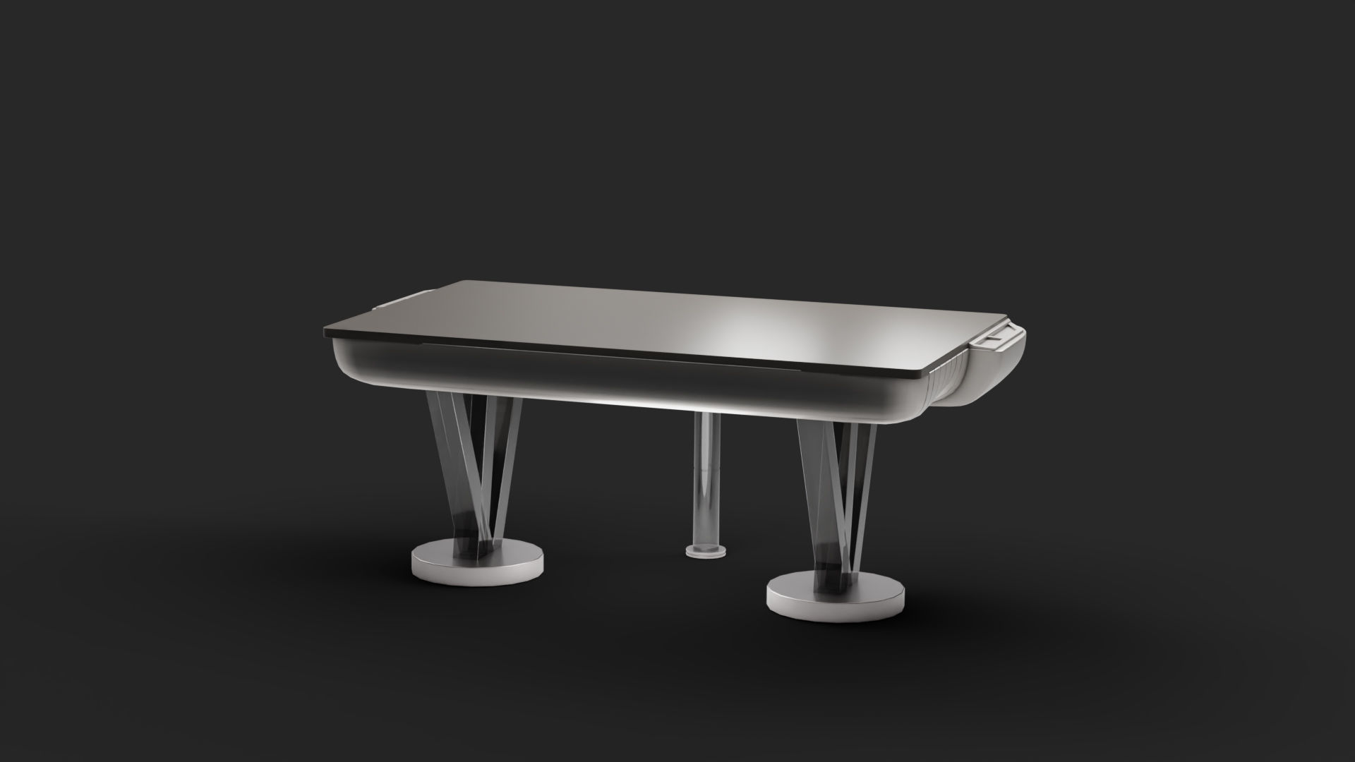 Futuristic Scifi Table Low-poly 3D model_5
