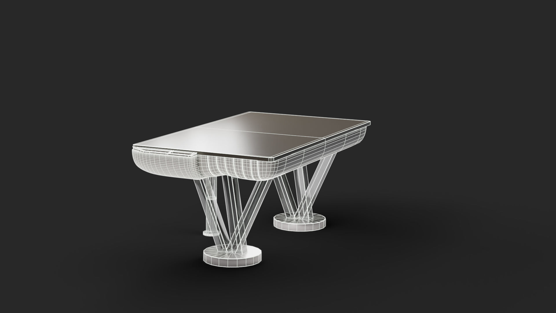 Futuristic Scifi Table Low-poly 3D model_7