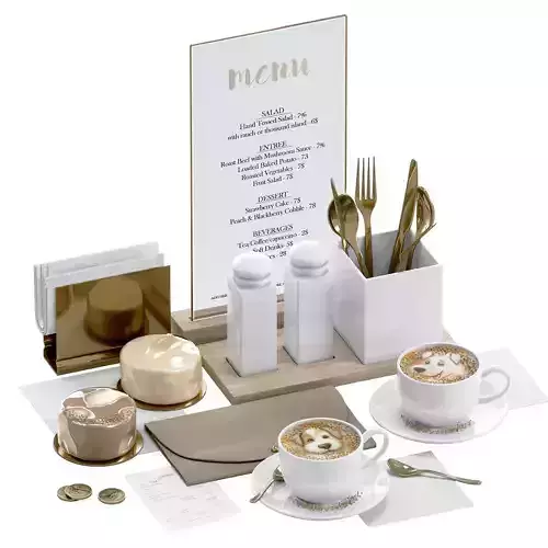 Table setting for cafes and restaurants
