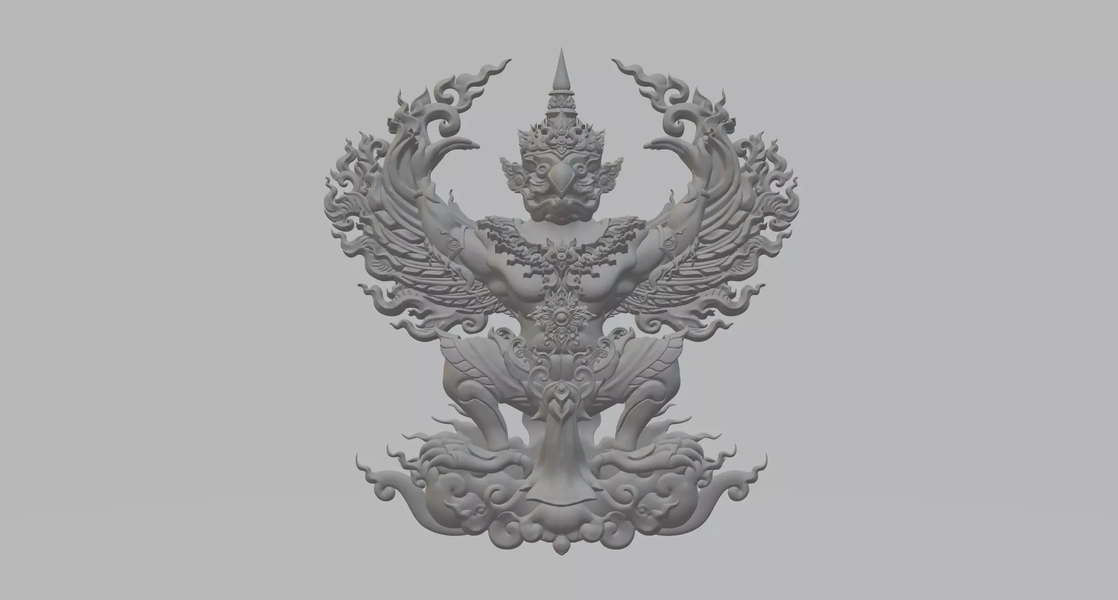 Tibetan Buddha Garuda South Asian Statue 3D print model