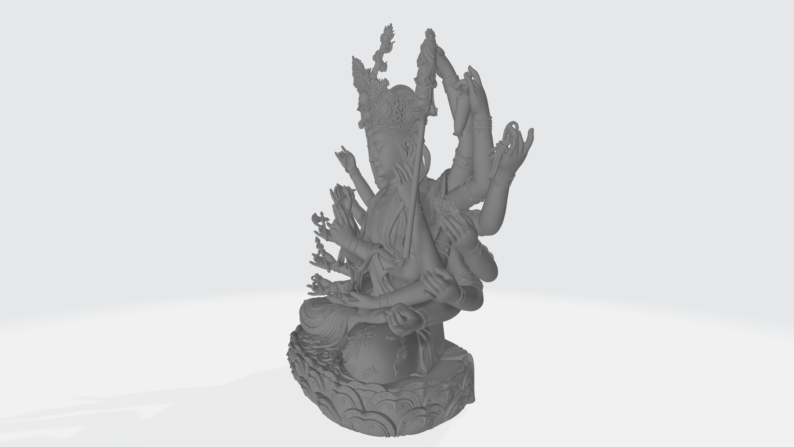 Bodhisattva Thousand-armed Avalokiteshvara 3D print model_1