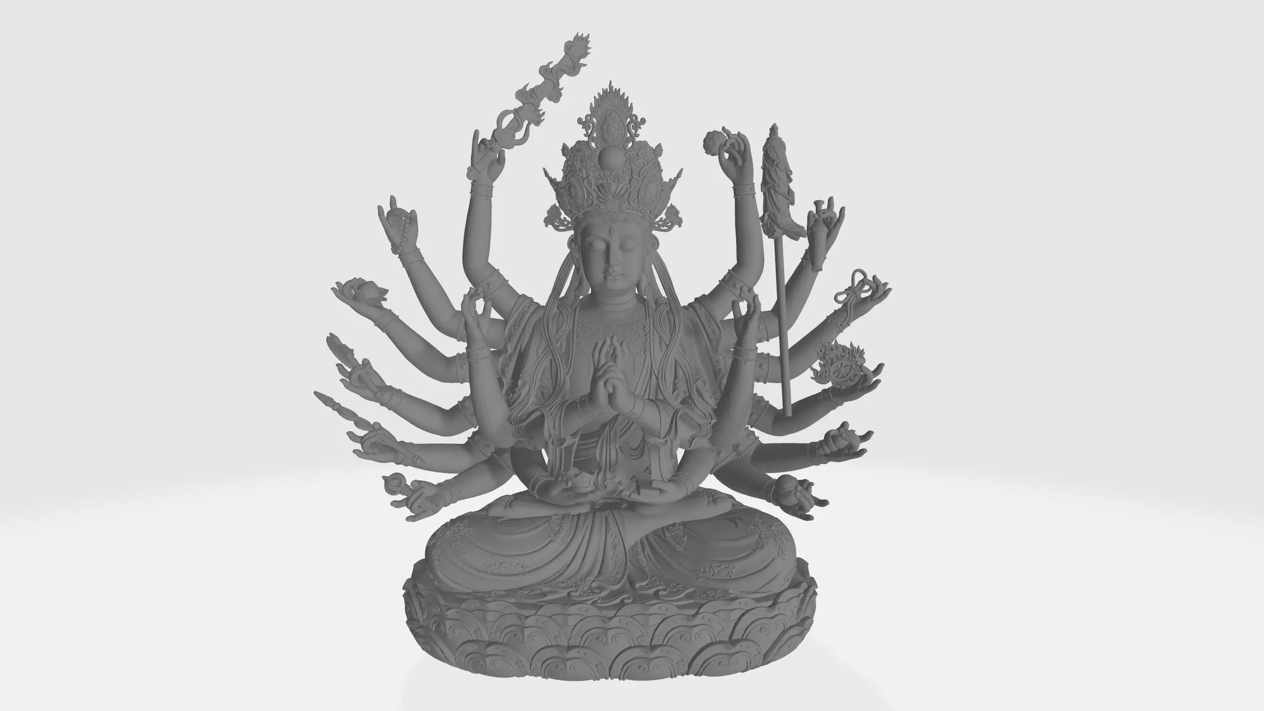 Bodhisattva Thousand-armed Avalokiteshvara 3D print model_0