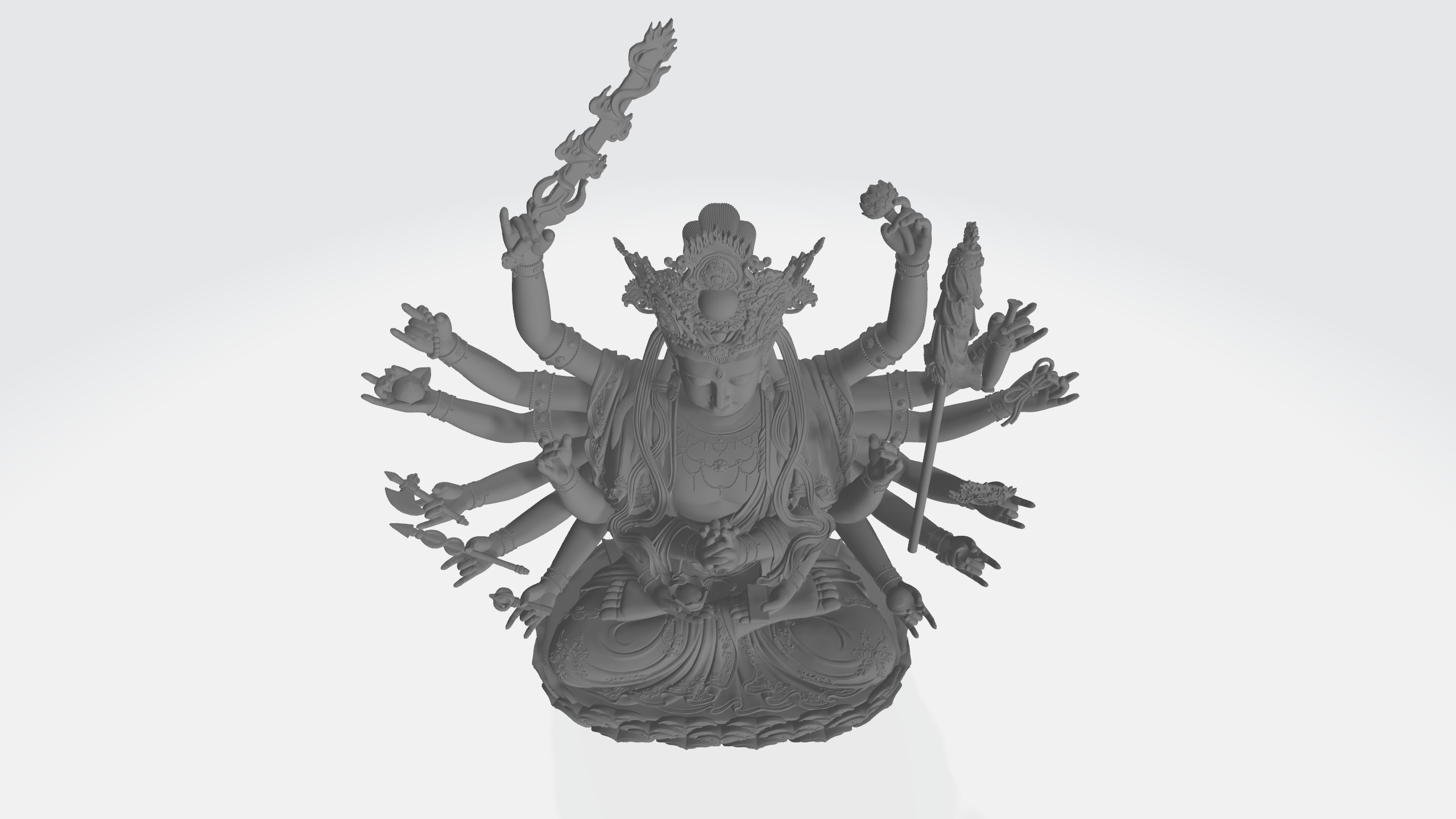 Bodhisattva Thousand-armed Avalokiteshvara 3D print model_4