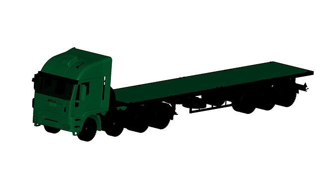 truck and trailer 3D model