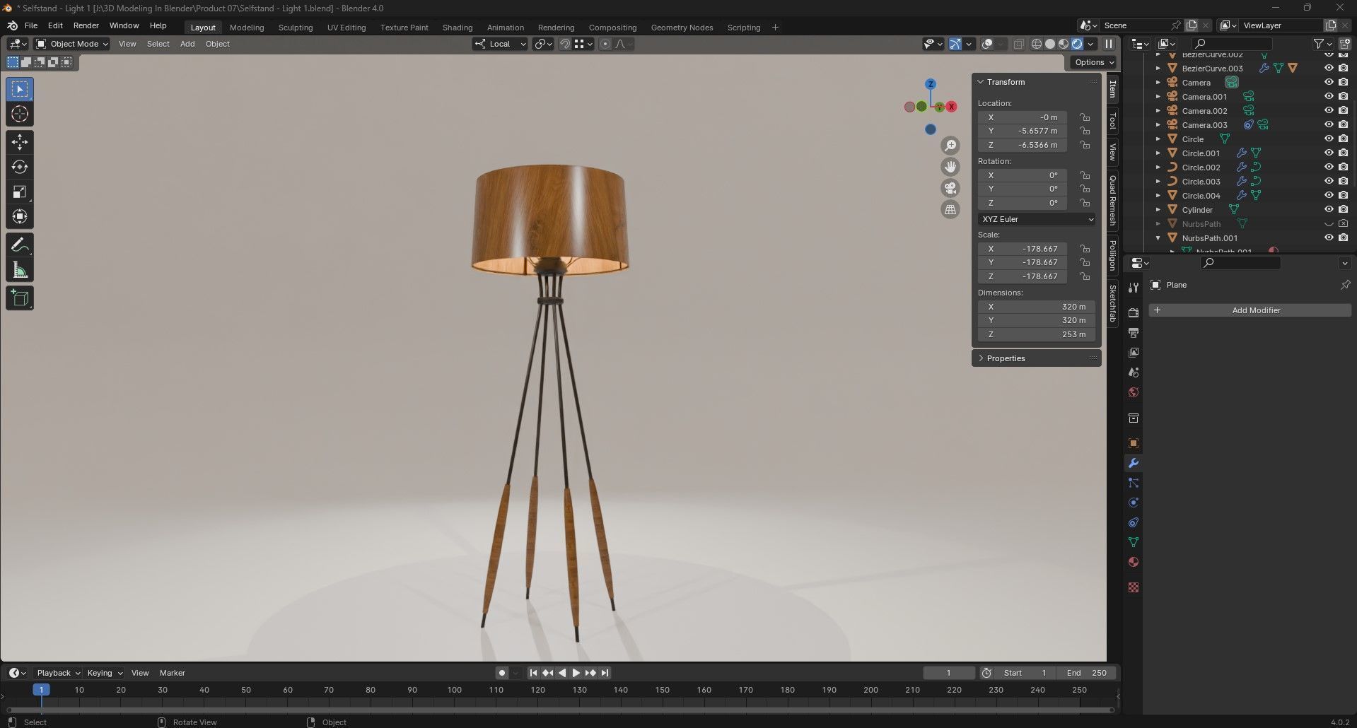Self Stand - pendant lights 3D model_7
