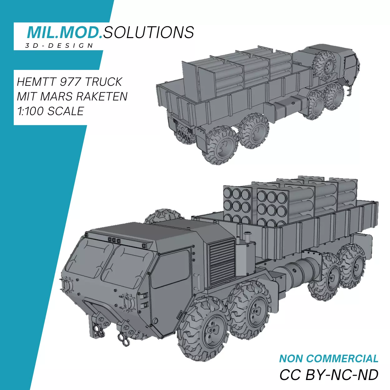 HEMTT M977 Truck mit MARS Raketen Bundeswehr 3D print model_0