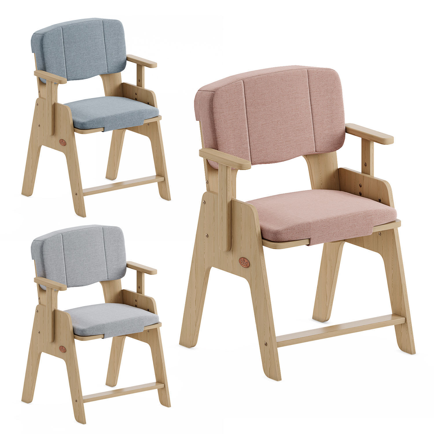 Natty Growing Desk and Euler Boori Chair 3D model_2