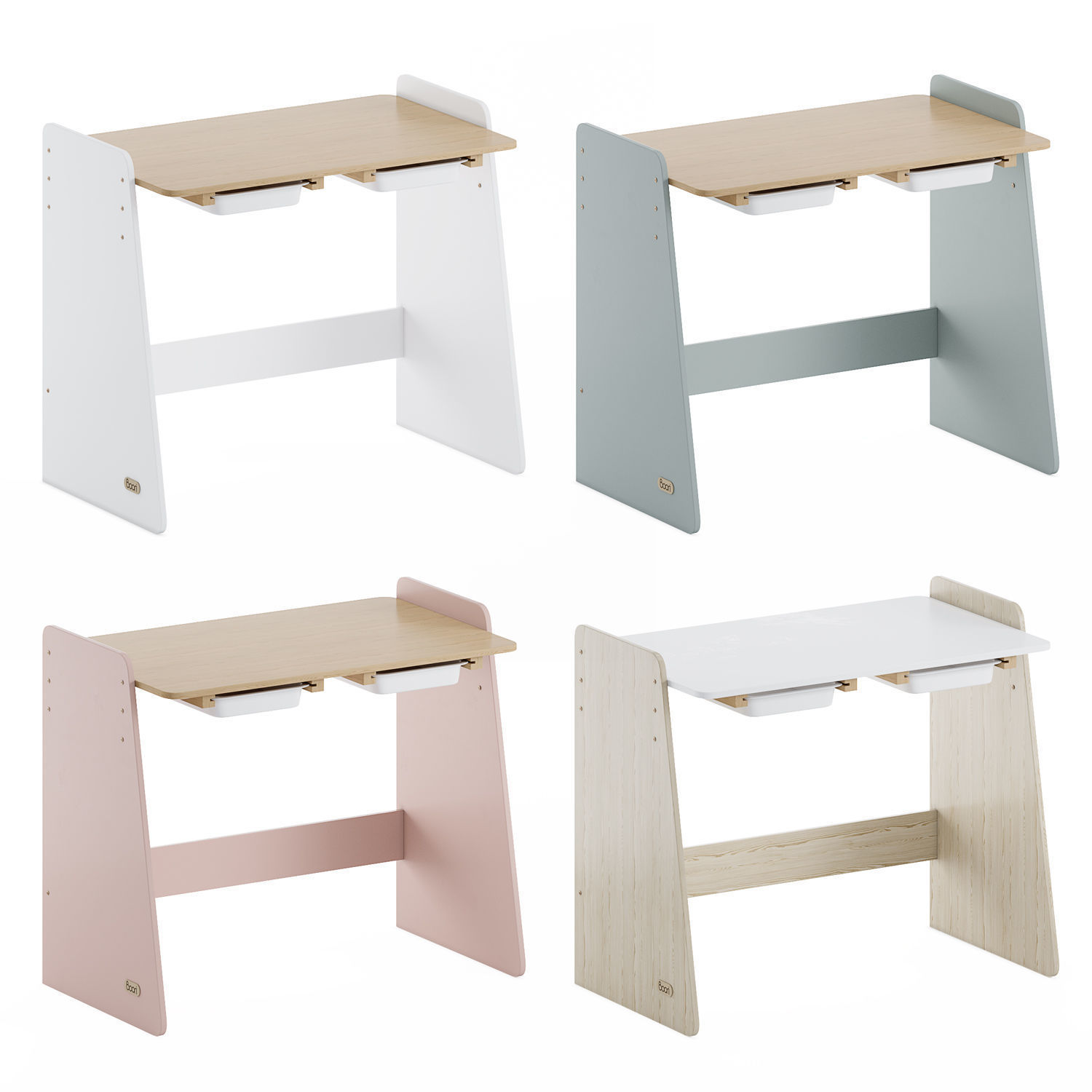 Natty Growing Desk and Euler Boori Chair 3D model_1