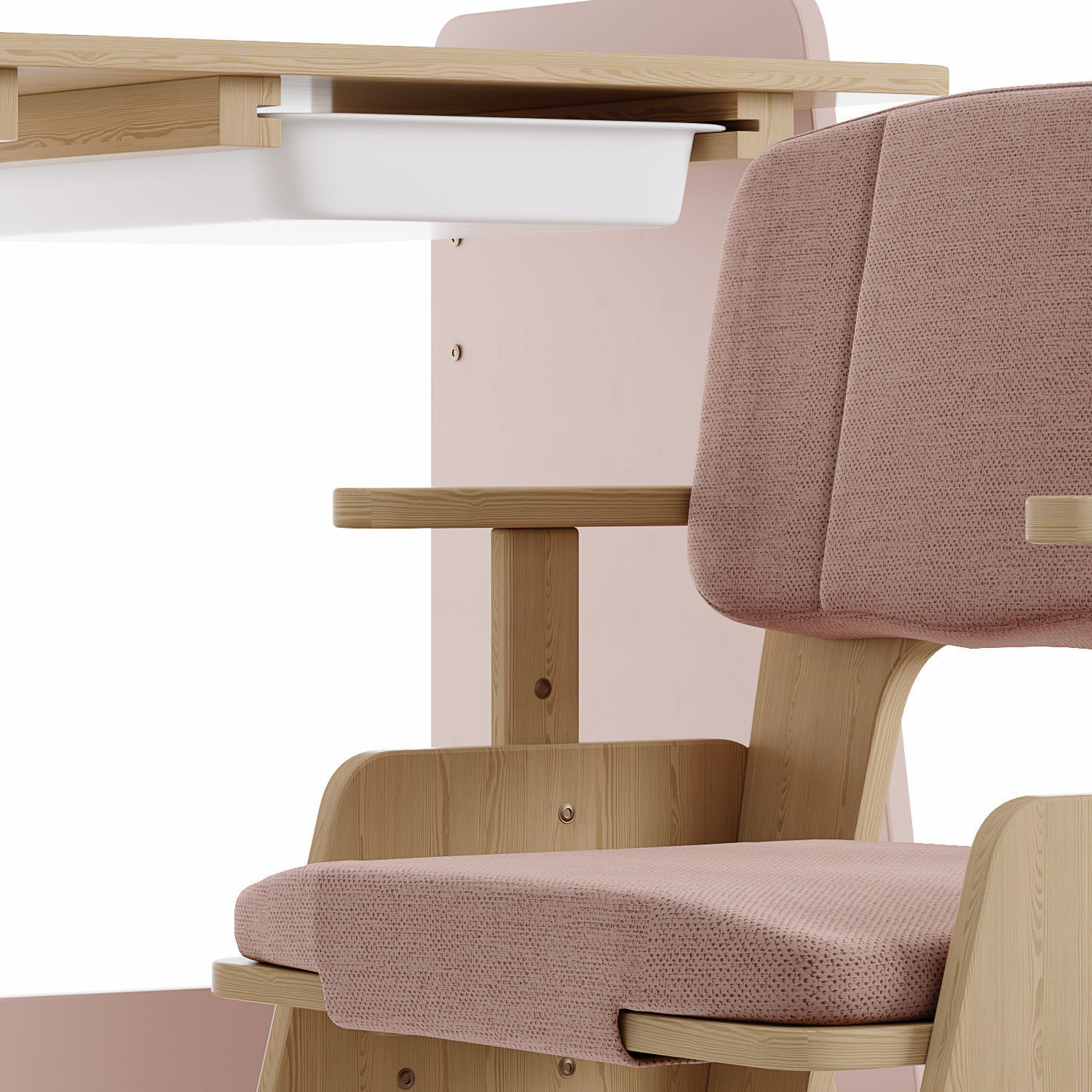 Natty Growing Desk and Euler Boori Chair 3D model_4