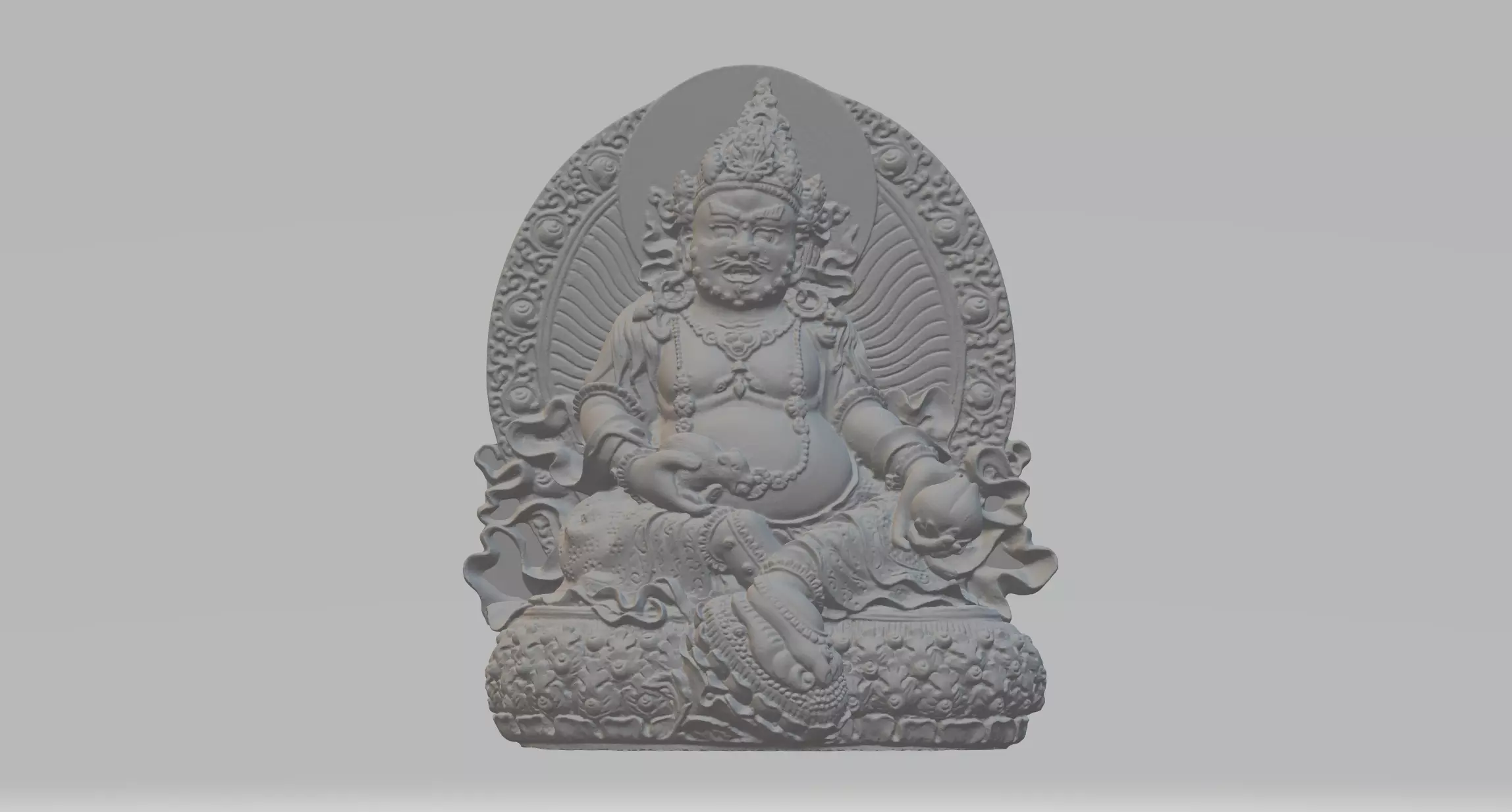 Tibetan Buddha Yellow God of Wealth 3D print model