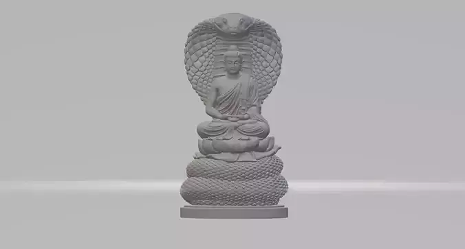 Sakyamuni Enlightenment Meditation Buddha Snake