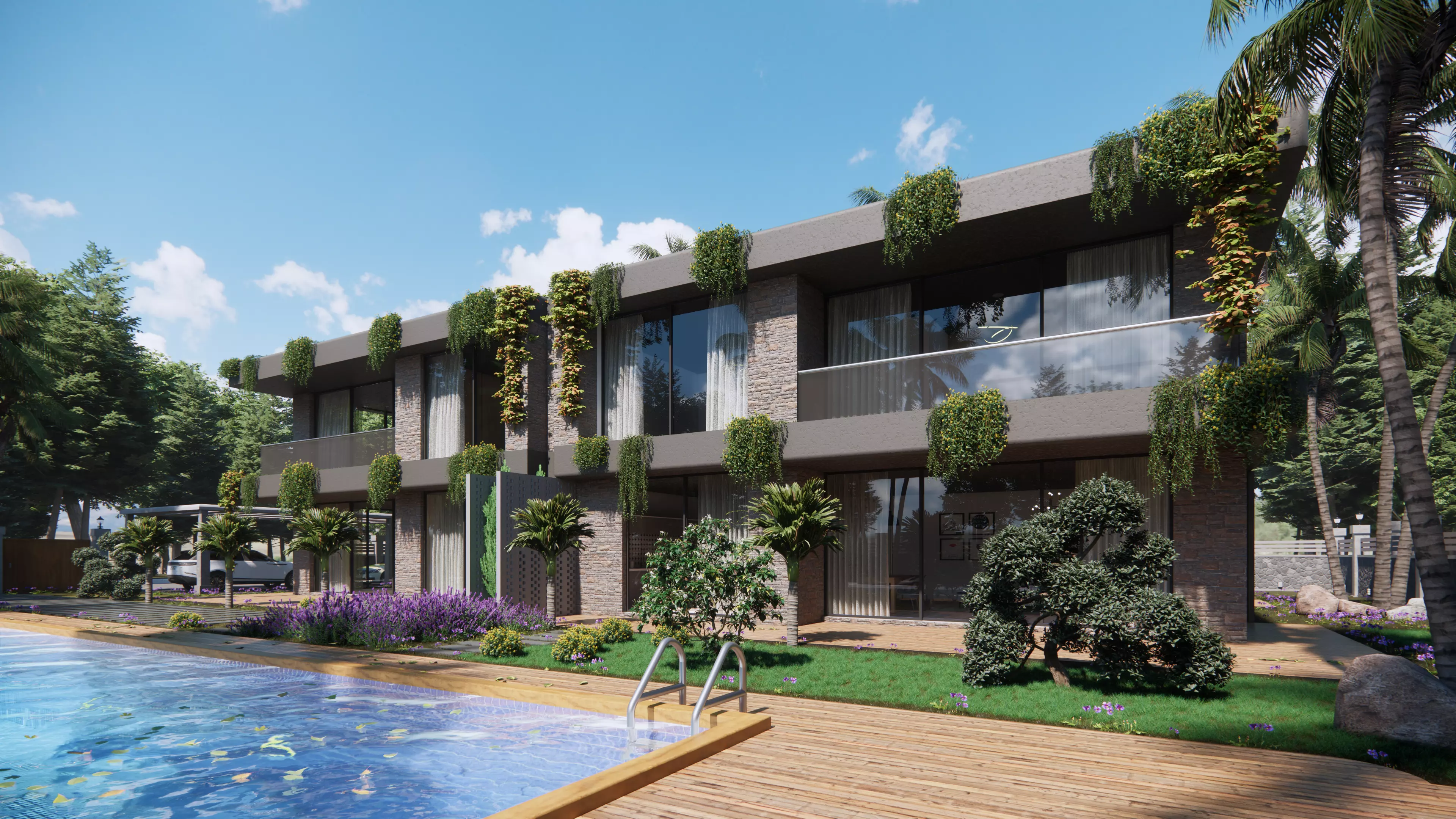 Botanic Social Villa Houses Model 3D model_0