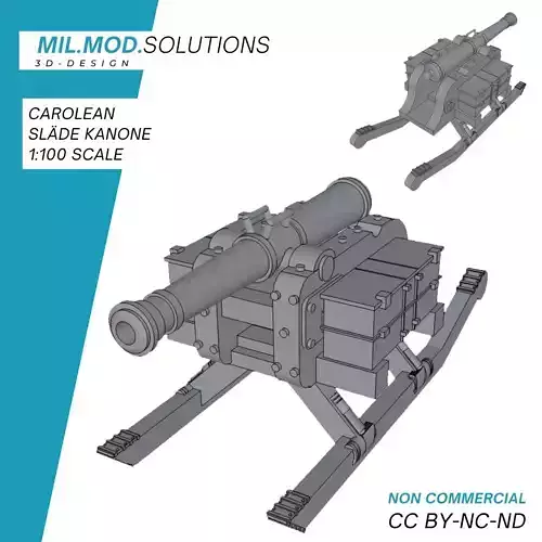Slaede Kanone Karoleanische Schlittenkanone