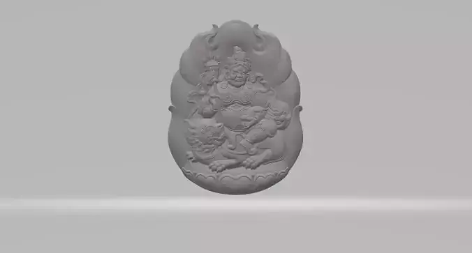 Yellow God of Wealth Pendant