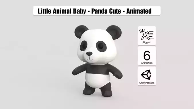 Little animal baby - Panda cute - Animated