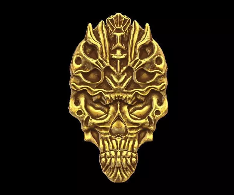 Skull Pendant 01 3D print model_0