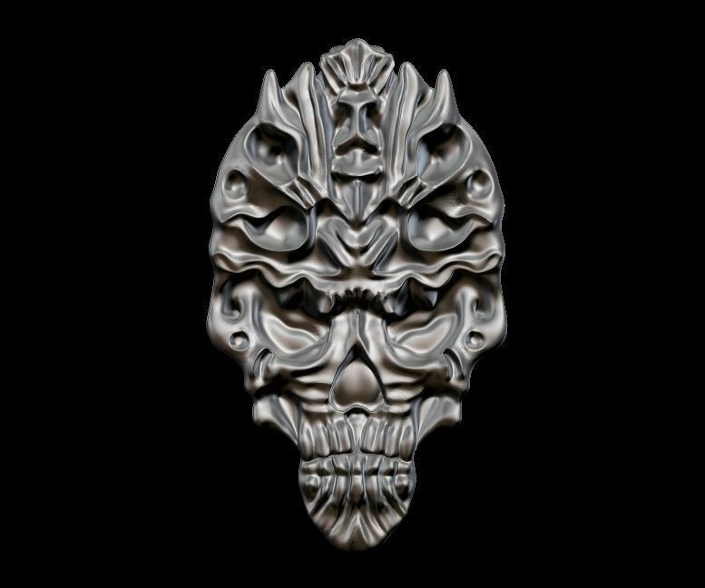 Skull Pendant 01 3D print model_23