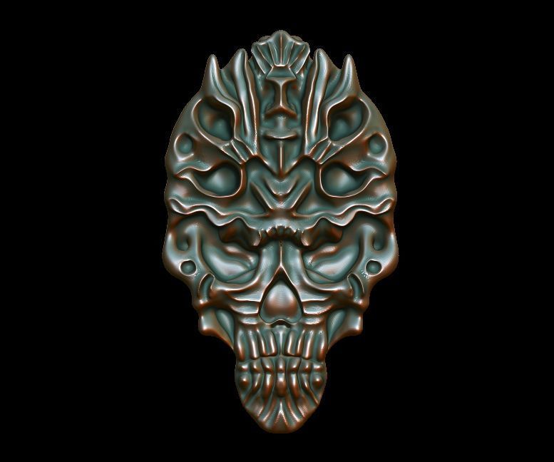 Skull Pendant 01 3D print model_7