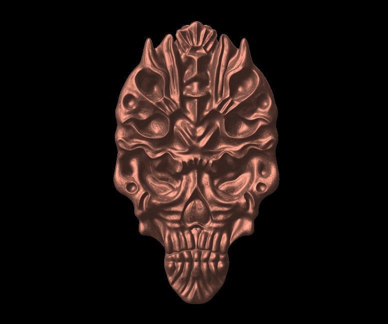 Skull Pendant 01 3D print model_17