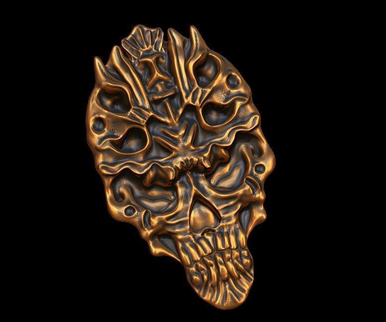 Skull Pendant 01 3D print model_18