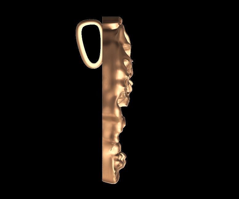 Skull Pendant 01 3D print model_4