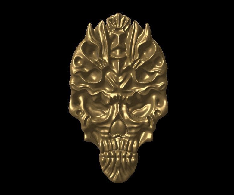 Skull Pendant 01 3D print model_15