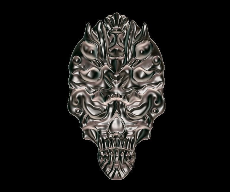 Skull Pendant 01 3D print model_12