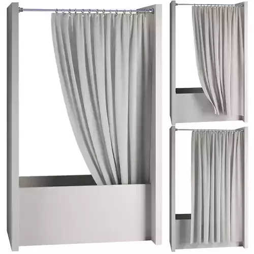 Bathroom Curtain 3 Set 3D model