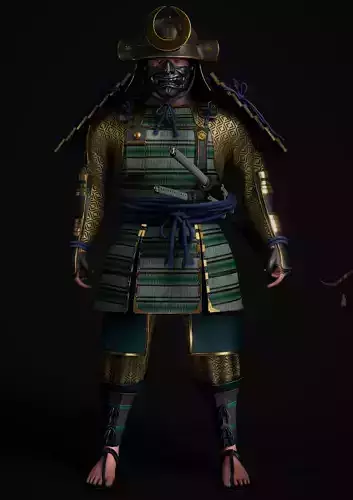 samurai 3D model