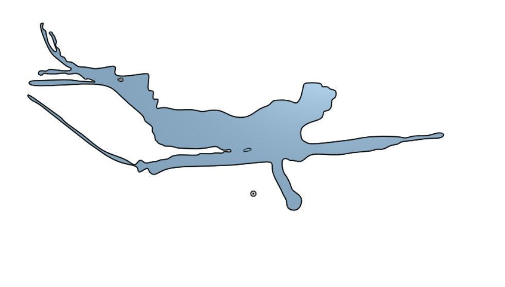 Spearfishing Silhouette 3D print model_1