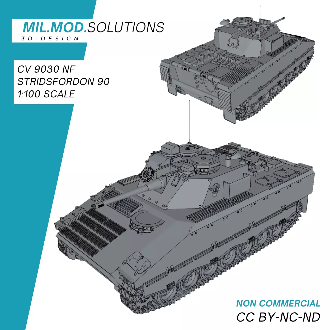 CV 9030 NF1 Stridsfordon 90 Strf 90 3D print model_0