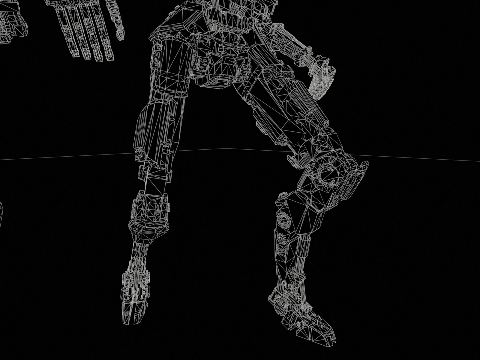 Gamerady robot with 6 color options Low-poly 3D model_36