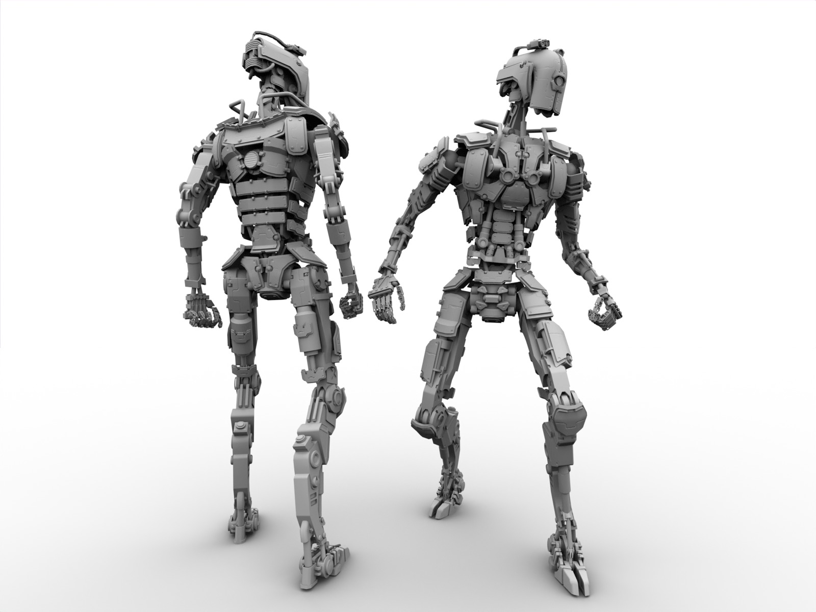Gamerady robot with 6 color options Low-poly 3D model_22