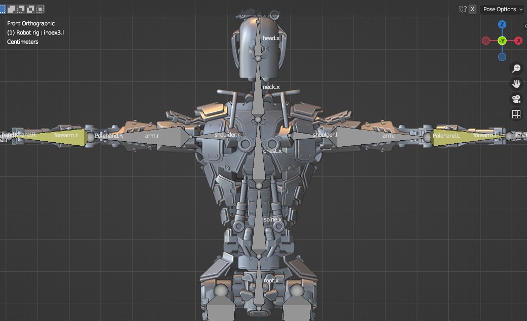 Gamerady robot with 6 color options Low-poly 3D model_43