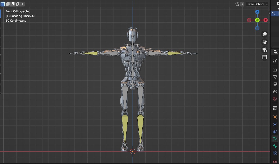 Gamerady robot with 6 color options Low-poly 3D model_41